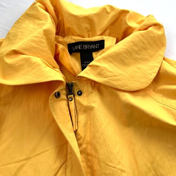 Lane Bryant Womens Lightweight Windbreaker Jacket Size 18/20 Drawstring Zip Snap - Picture 5 of 11
